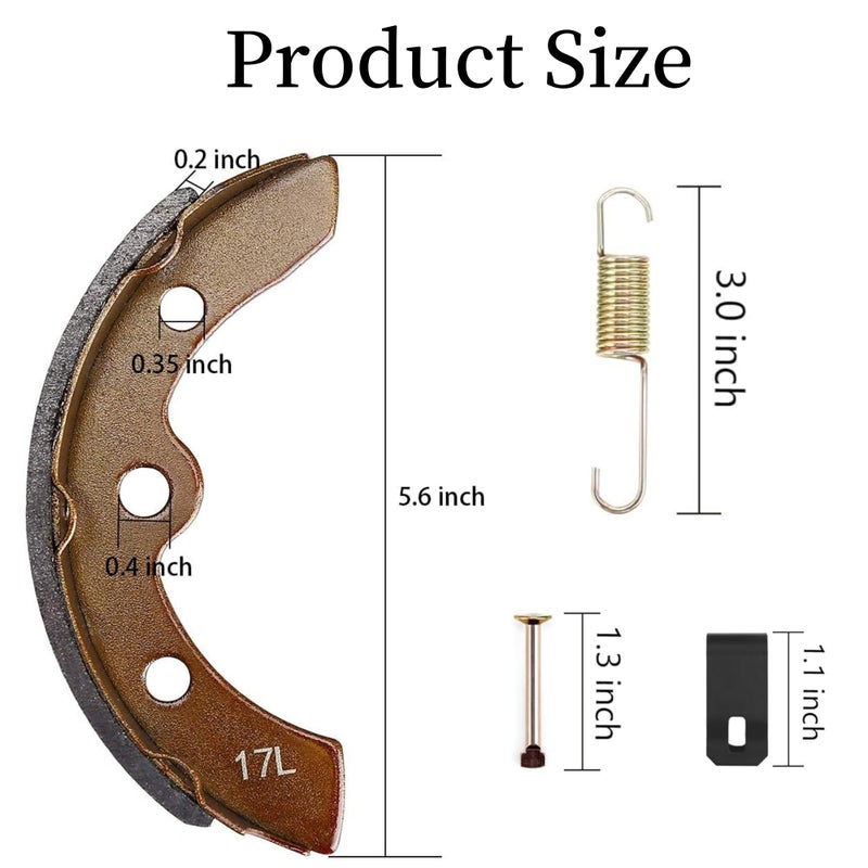 10L0L Golf Cart Brake Shoes Kit for Club Car DS & Carryall 1981-1994 OEM 101146302 101880701, EZGO XI-Serial 1983-1986, Yamaha G1 1978-1980, etc - Image 5